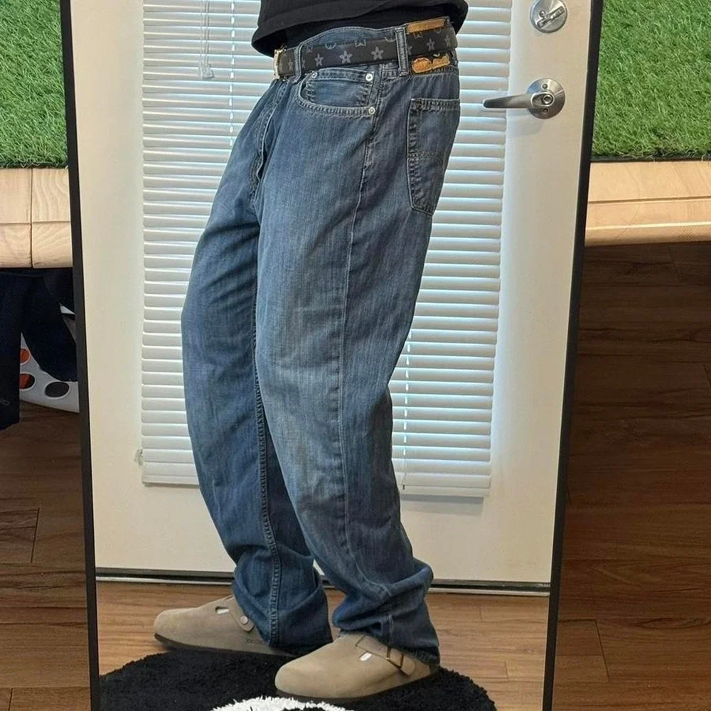 Y2K Levi's 514 straight fit blue jeans 38x32